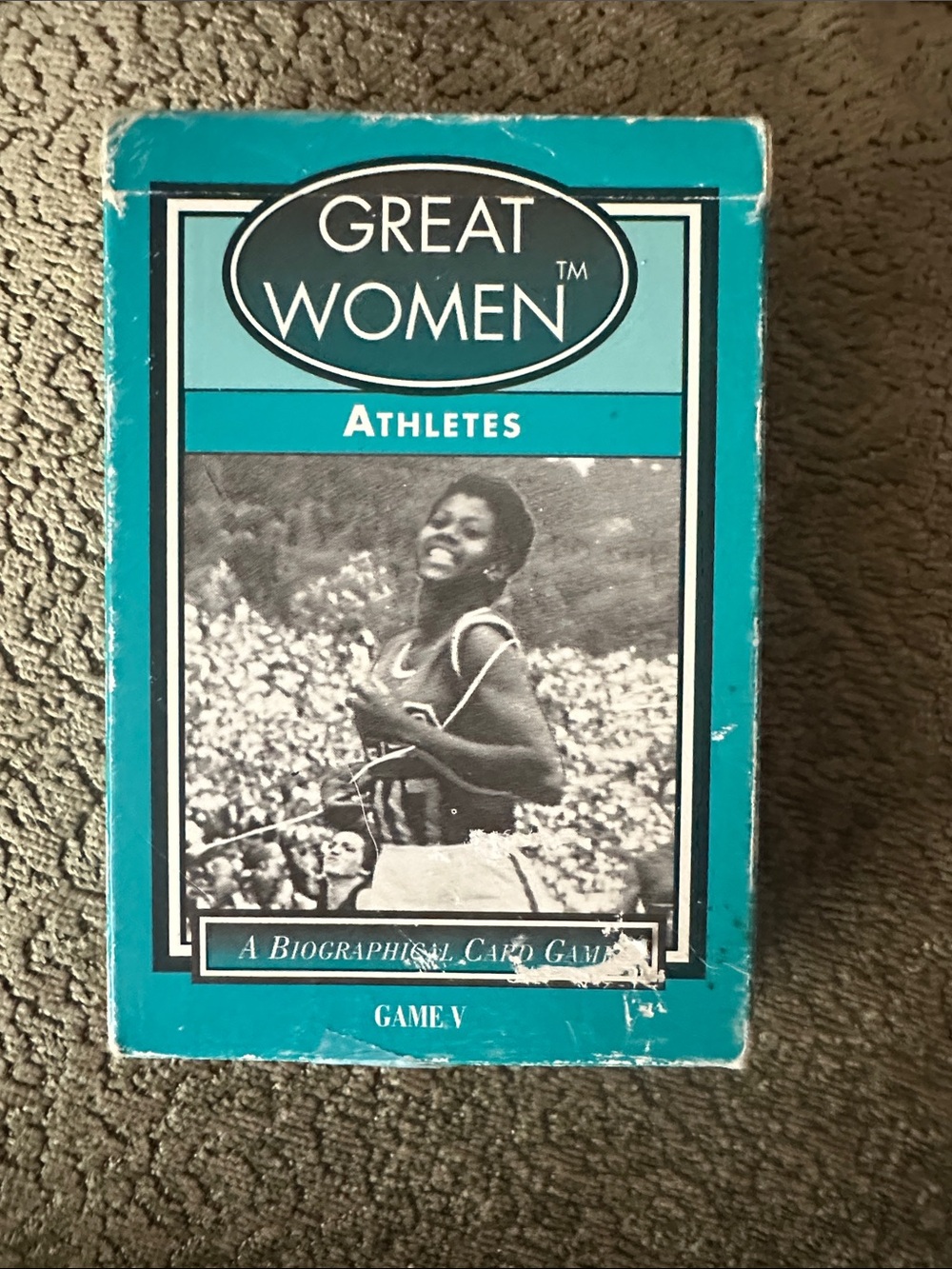 Great Women Athletes Card Game - Teal Box